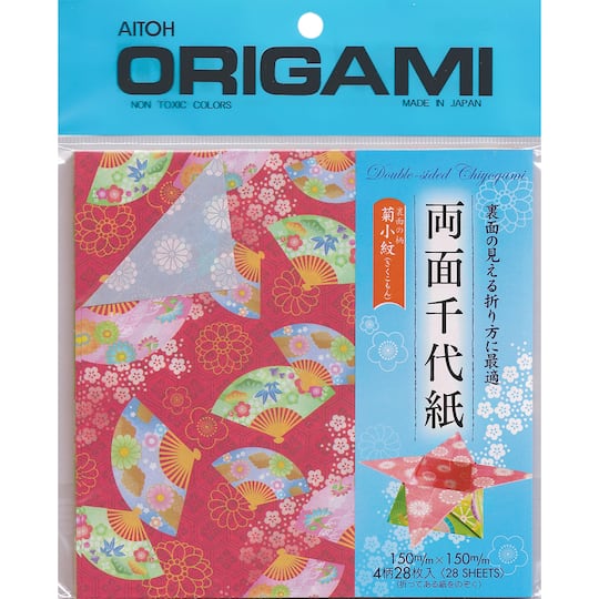 Aitoh 5.875&#x22; Ryomen Double-Sided Origami Paper, 28 Sheets
